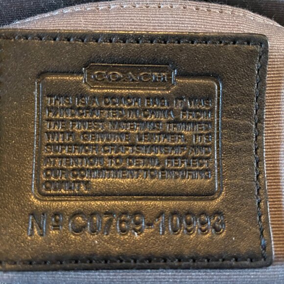 Coach Shoulder Bag in Black/Grey - Picture 3 of 3